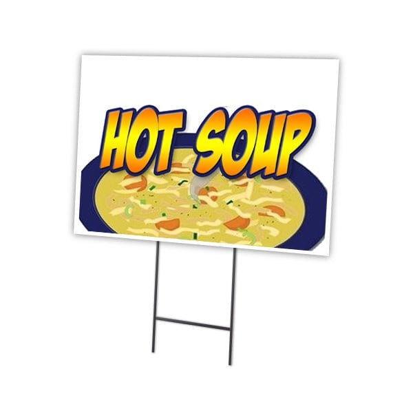 Signmission Hot Soup Yard Sign & Stake outdoor plastic coroplast window, C-1824 Hot Soup C-1824 Hot Soup - main